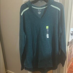 Tek Gear Women's Teal V-Neck Hoodie